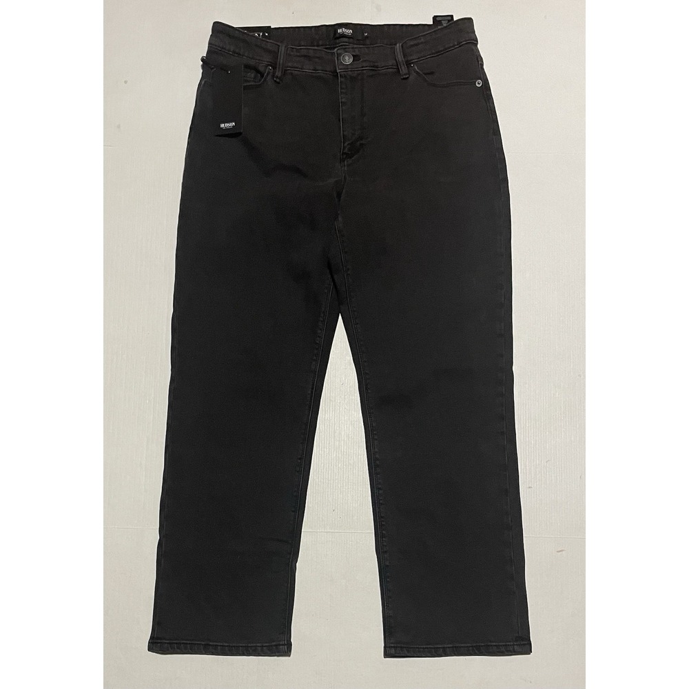 NWT Hudson Womens Size 14 X 29 Los Angeles Black Denim Jeans Straight Leg‎